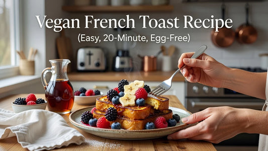 Professional header image for step-by-step guide: Vegan French Toast Recipe (Easy, 20-Minute, Egg-Free)
