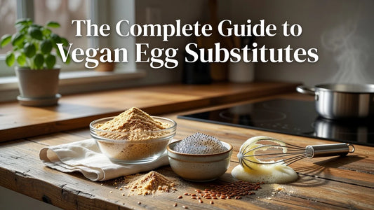 Professional header image for list-based article: The Complete Guide to Vegan Egg Substitutes