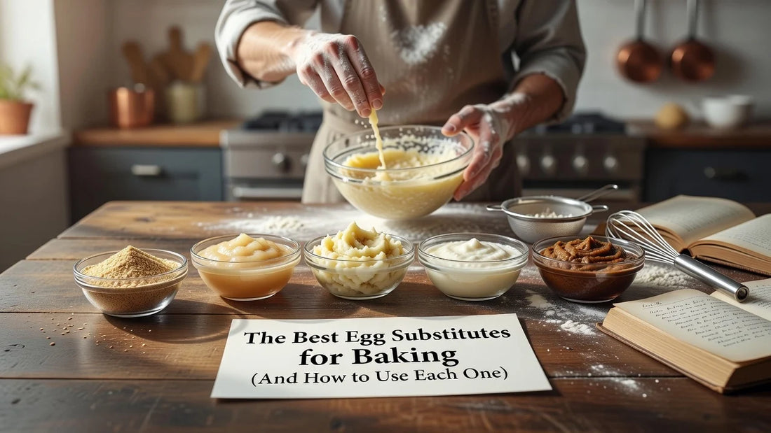 Professional header image for list-based article: The Best Egg Substitutes for Baking (And How to Use Each ...