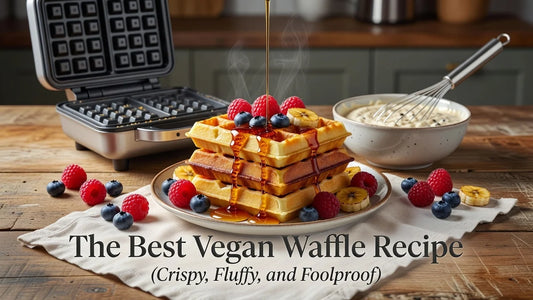 Professional header image for step-by-step guide: The Best Vegan Waffle Recipe (Crispy, Fluffy, and Foolproof)