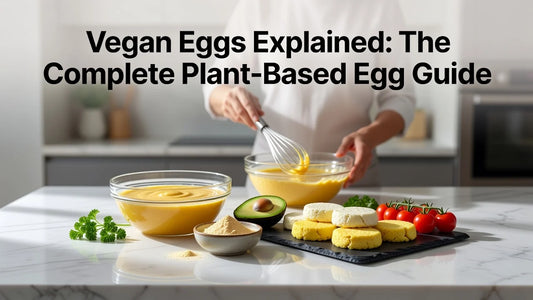 Professional header image for list-based article: Vegan Eggs Explained: The Complete Plant-Based Egg Guide